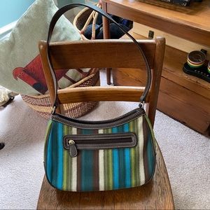 Liz Claiborne Striped Cotton Purse